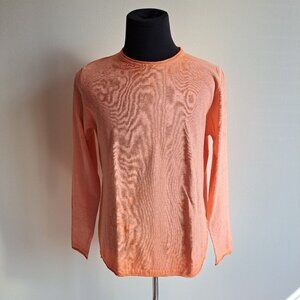 NWT Men's Gionfriddo 100% Cotton Italian Crew Neck Orange Shirt Sweater Size M